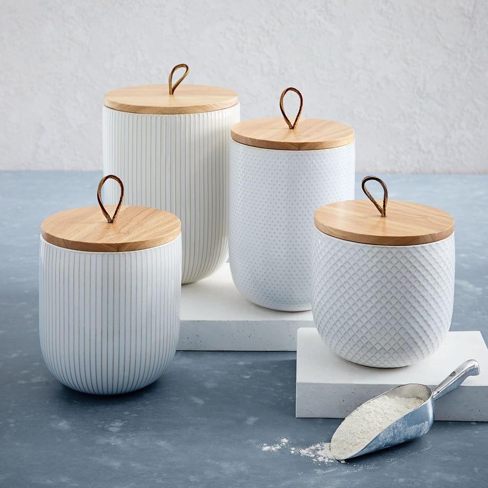 White canisters store for kitchen